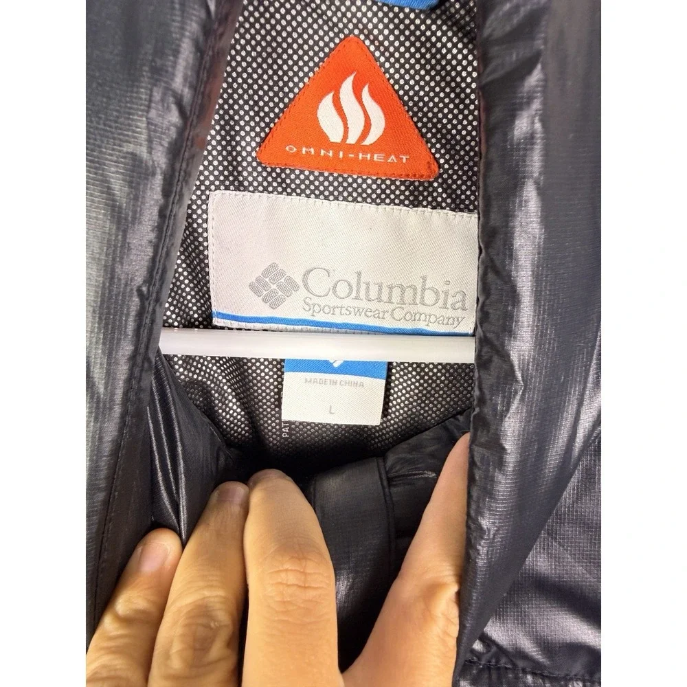 Columbia Puffer Jacket Mens L Turbo Down Omni-Heat 650 OTD Goose  Full Zip